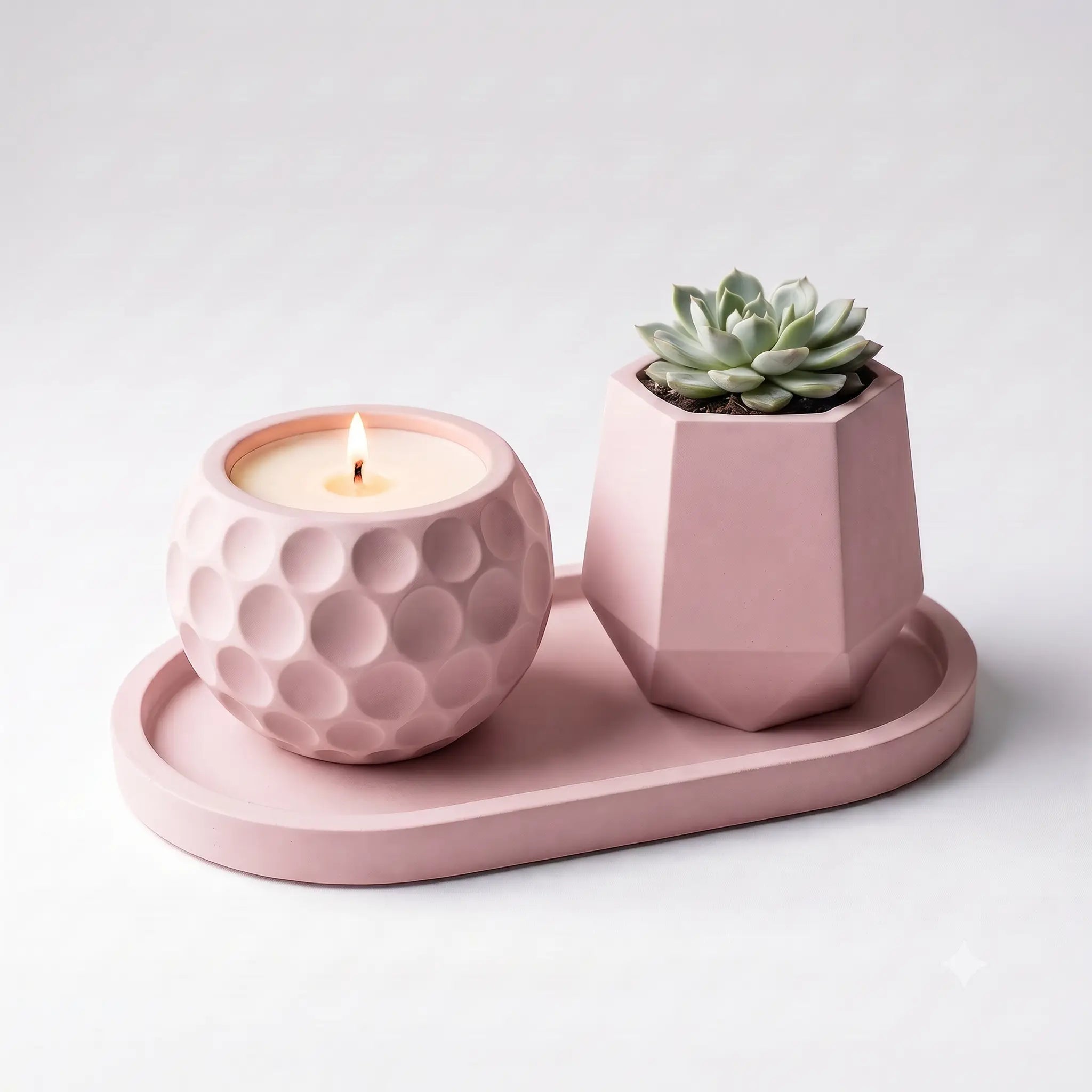 Luna Set — Handmade Planter Duo