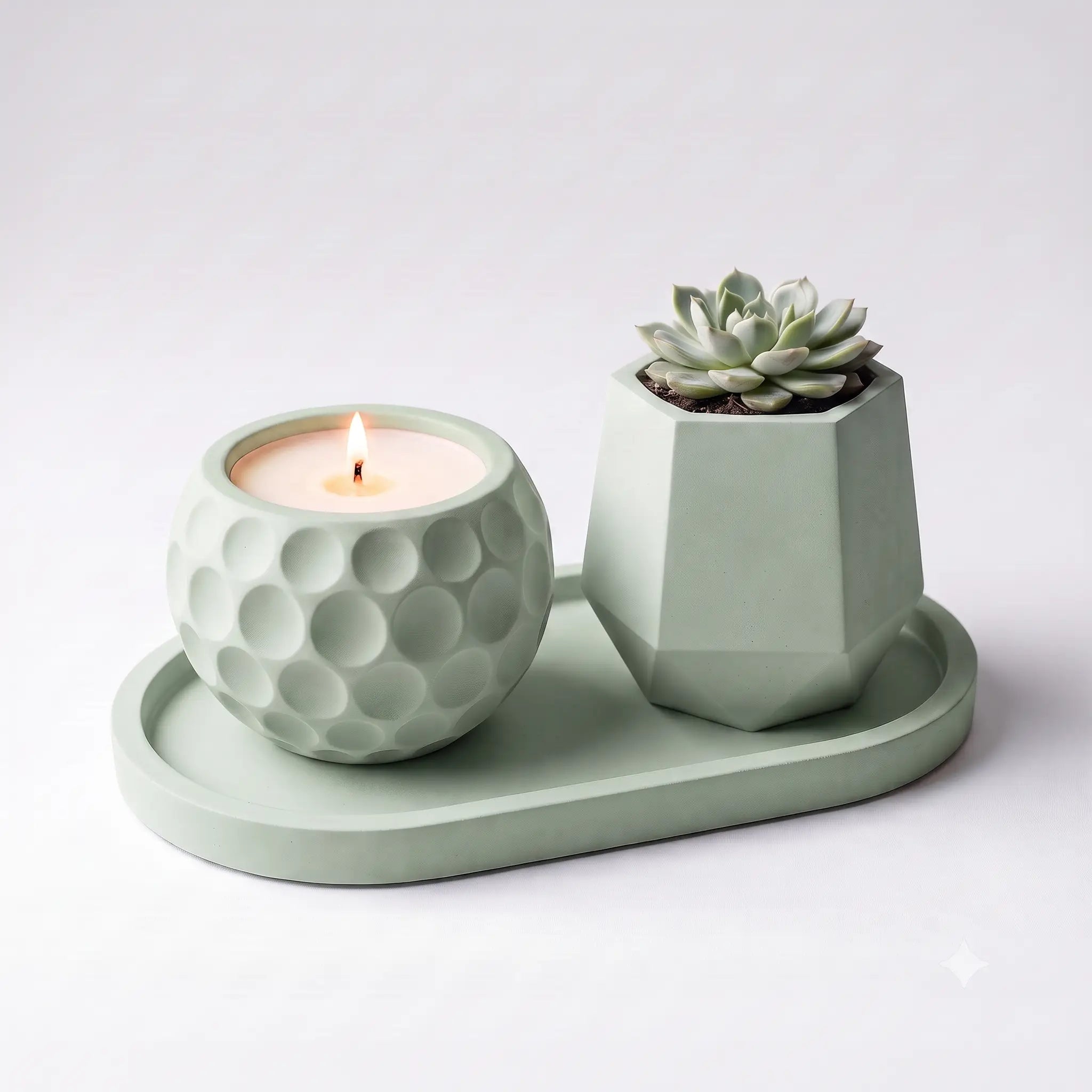 Luna Set — Handmade Planter Duo