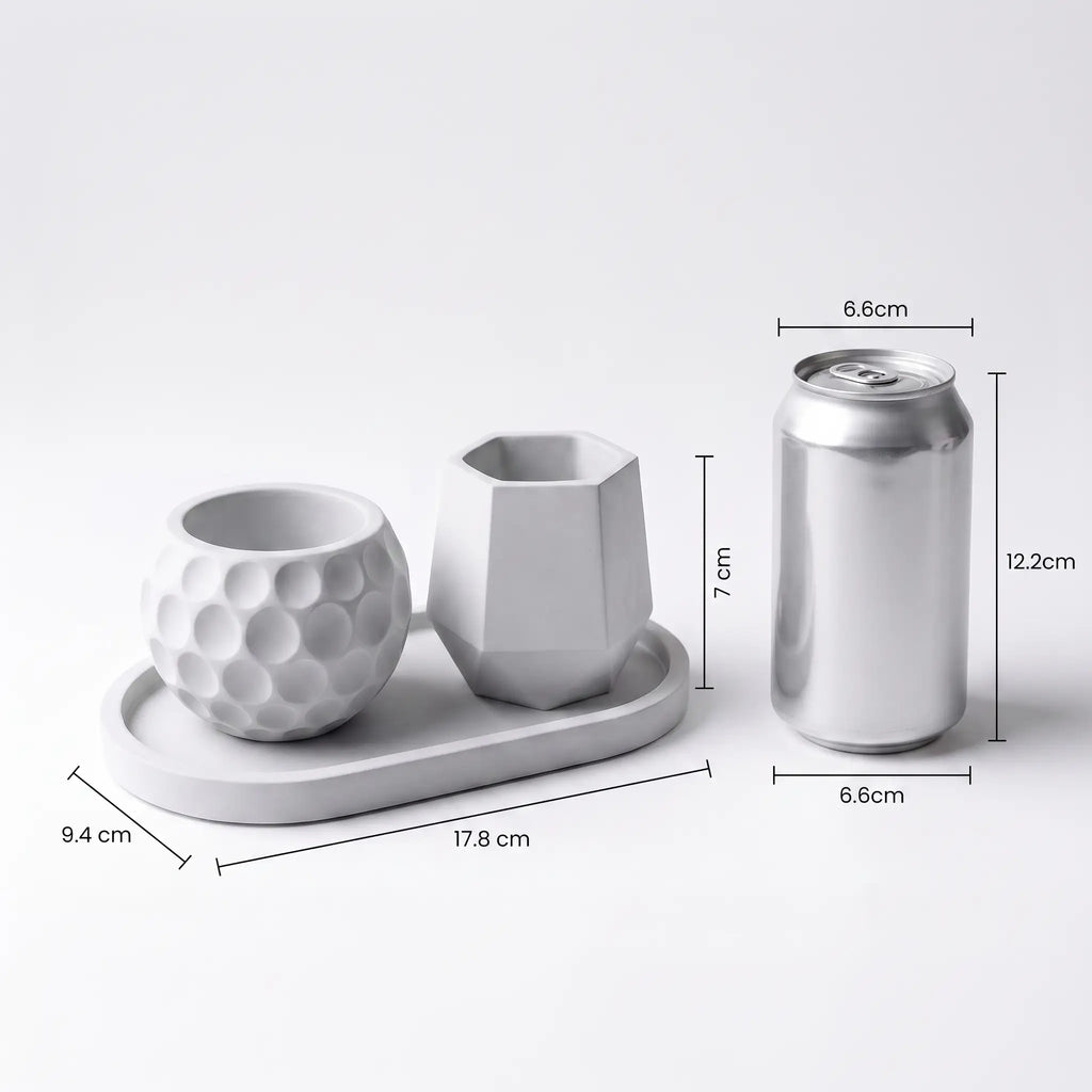 Luna Set — Handmade Planter Duo