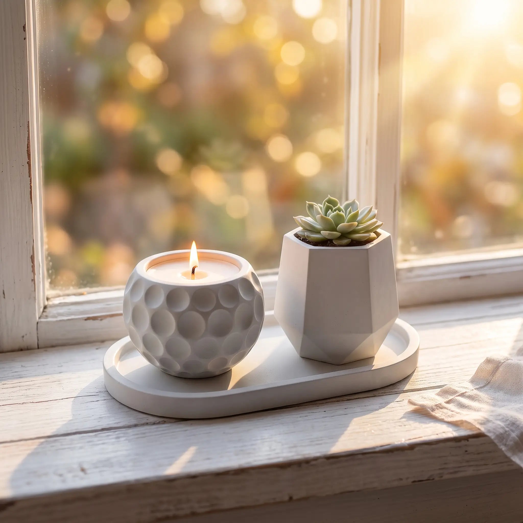 Luna Set — Handmade Planter Duo